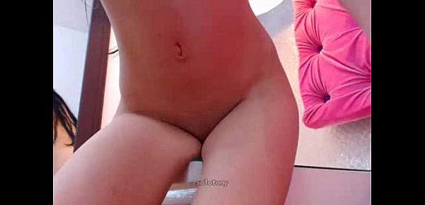  Skiny latina brunette dancing and riding a dildo on livespicycams.com